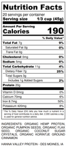 Load image into Gallery viewer, Plant-based cinnamon protein powder nutrition facts