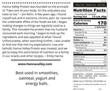 Load image into Gallery viewer, Plant-based vanilla protein nutrition facts