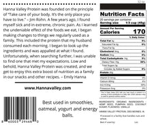 Load image into Gallery viewer, Plant-based vanilla protein nutrition facts