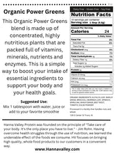 Load image into Gallery viewer, Power Greens Nutrition Facts
