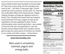 Load image into Gallery viewer, Plant-based vanilla protein nutrition facts
